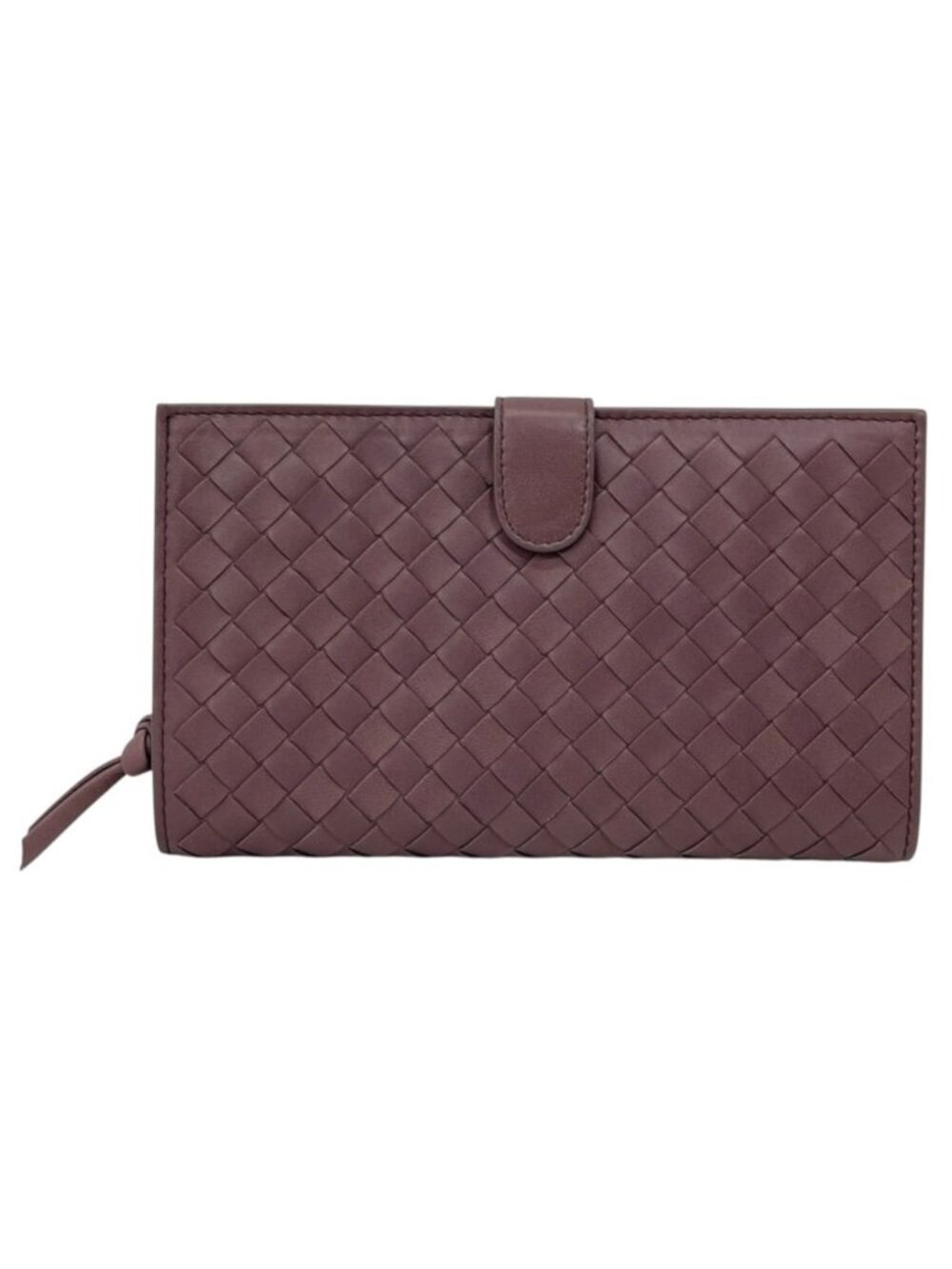 Bottega Veneta Bifold Wallet Medium Intrecciato Leather Purple